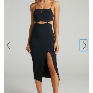 Showpo US16 Black Cutout Dress